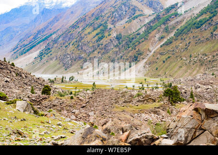 Landschaft der schönen Berge und vallies der Northern Areas von Pakistan. Stockfoto