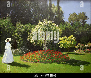 'Frau im Garten", 1867. Künstler: Claude Monet Stockfoto