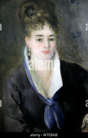 "Lady in Black", 1876.  Künstler: Pierre-Auguste Renoir Stockfoto