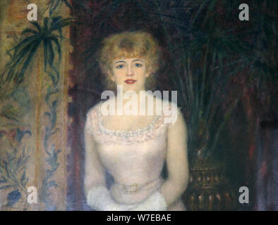 "Porträt der Schauspielerin Jeanne Samary", 1878.  Künstler: Pierre-Auguste Renoir Stockfoto