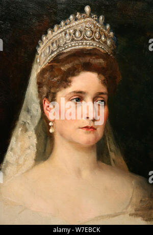 "Porträt der Kaiserin Alexandra Fjodorowna', 1907. Artist: Nikolai Bodarevsky Stockfoto