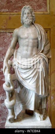 Statue von Asklepios, der Griechische Gott der Heilkunst, 2. Artist: Unbekannt Stockfoto