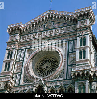 West vor der Basilika di Santa Maria del Fiore, aus dem 15. Jahrhundert. Artist: Unbekannt Stockfoto