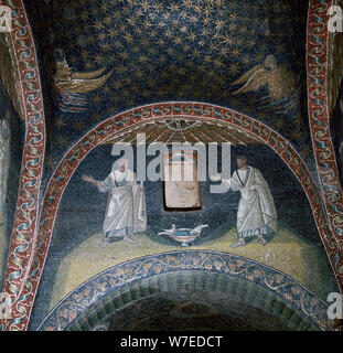 Mosaik von St. Paul und St. Peter im Mausoleum der Galla Placidia, 5. Jahrhundert. Artist: Unbekannt Stockfoto