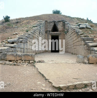 Die Schatzkammer von Atreus in Mykene, 13. Jahrhundert v. Chr.. Artist: Unbekannt Stockfoto