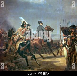 Malerei von Napoleon in der Schlacht von Jena, 19. Schöpfer: Émile Jean-Horace Vernet. Stockfoto