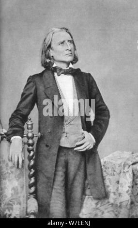 Franz Liszt, aus dem 19. Jahrhundert ungarische Komponist, Pianist, Dirigent und Lehrer. Artist: Unbekannt Stockfoto