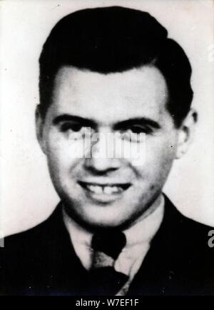 Josef Mengele, deutscher SS-Offizier, Arzt und Kriegsverbrecher, 20. Artist: Unbekannt Stockfoto