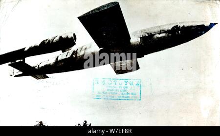 Deutsche V-1 fliegende Bombe, Weltkrieg II, c 1944 - c 1945. Artist: Unbekannt Stockfoto