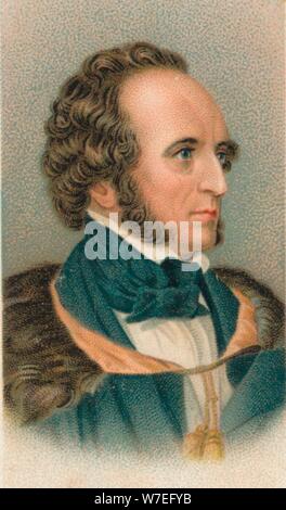 Felix Mendelssohn (1809-1847), deutscher Komponist, Pianist, Organist und Dirigent, 1911. Artist: Unbekannt Stockfoto