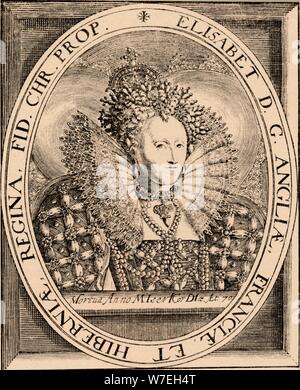 Elizabeth I (1533-1603), Königin von England und Irland, 1889. Artist: Unbekannt Stockfoto