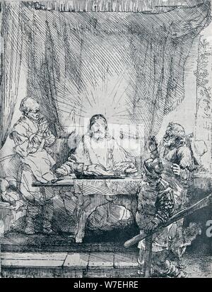 Das Abendmahl in Emmaus (1654), 1903. Künstler: Rembrandt Harmensz van Rijn Stockfoto