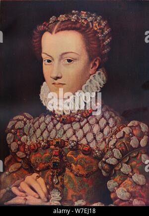 Elisabeth von Österreich (1554-1592), Ehefrau von König Charles IX (1550-1574), c1571 (1911). Künstler: Francois Clouet Stockfoto