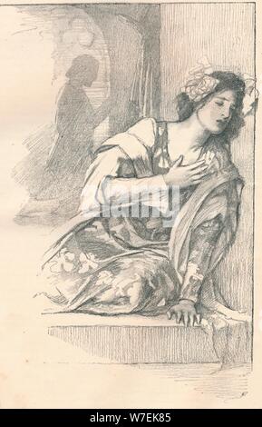 "Teil der Illustration für Frau Blashfield Salon spielt ''', c1901. Künstler: Edwin Howland Blashfield Stockfoto