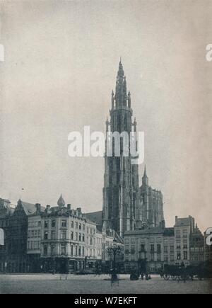 Kathedrale unserer lieben Frau, Antwerpen, Belgien, 1900 (1914 – 1915). Künstler: John Benjamin Stein. Stockfoto