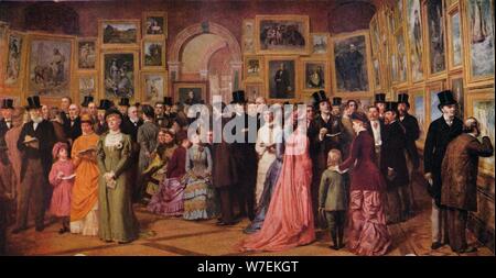 "Private View an der Royal Academy, 1881', 1883 (1935). Künstler: William Powell Frith. Stockfoto