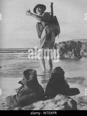 "Stiefel, Stiefel, Schuhe, Stiefel, wieder rauf und runter bewegen...", 1941.  Künstler: unbekannt. Stockfoto