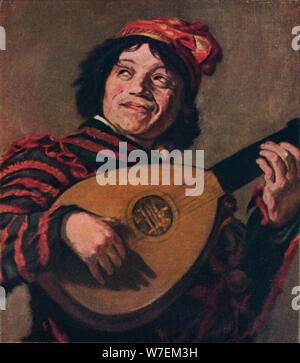 "Lautenspieler", 1623. Künstler: Frans Hals. Stockfoto