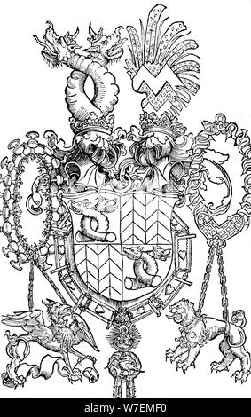 "Das Wappen von Florian Waldauf", 1500 (1906). Künstler: Albrecht Dürer. Stockfoto