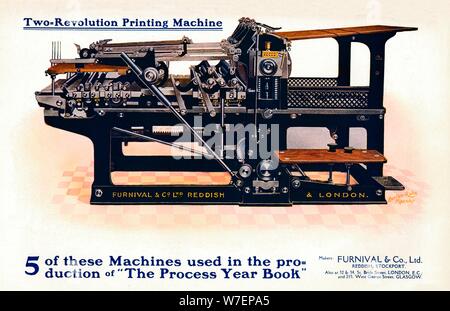 'Zwei-Revolution Printing Machine', c1908. Künstler: Burton-Rake. Stockfoto