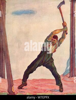 "Der Holzfäller", 1910.  Künstler: Ferdinand Hodler. Stockfoto