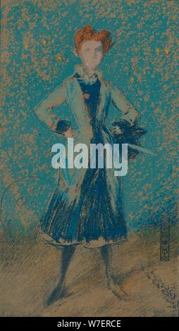 "Das blaue Mädchen", c1874. Künstler: James Abbott McNeill Whistler. Stockfoto