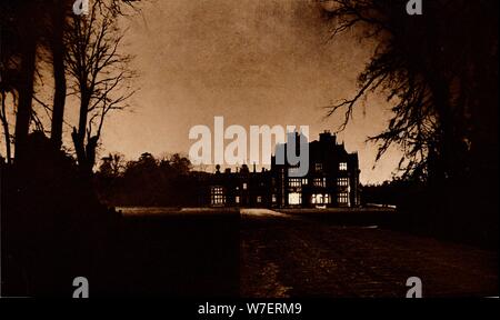 Sandringham House, Norfolk, in der Nacht des Todes von König George V, 1936.  Künstler: unbekannt. Stockfoto