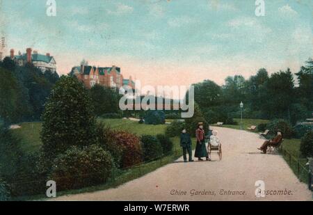 Eingang zum Chine Gärten, Boscombe, Dorset, c1905. Künstler: unbekannt. Stockfoto