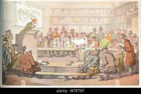 "Ein Buch Auktion", c1810. Künstler: Otto Limited, Thomas Rowlandson. Stockfoto