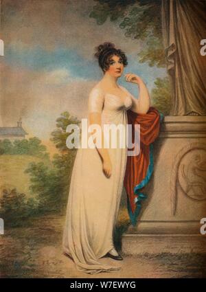 "Mary Anne Clarke an der Basis einer Statue", 1803. Künstler: Mary Anne Clarke, Adam Buck. Stockfoto