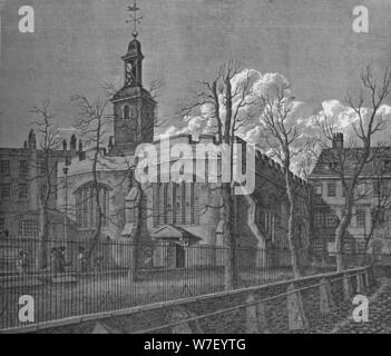 Kirche von St. Helena, Bishopsgate, City of London, 1817 (1911). Künstler: William Wise. Stockfoto