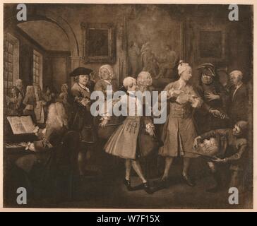 "Eine liederlichen - 2: die Levée', 1733.  Künstler: William Hogarth. Stockfoto