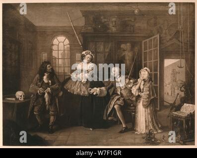 "Ehe A-la-Mode: 3. The Inspection", c1743. Künstler: William Hogarth. Stockfoto