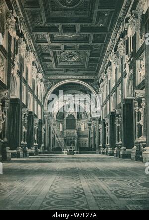 Hauptschiff der Basilika San Giovanni in Laterano, Rom, Italien, 1927. Künstler: Eugen Poppel. Stockfoto