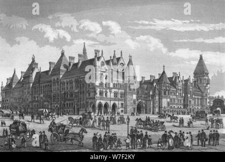 Der neue Justizpalast, Westminster, London, c1878 (1878). Künstler: unbekannt. Stockfoto