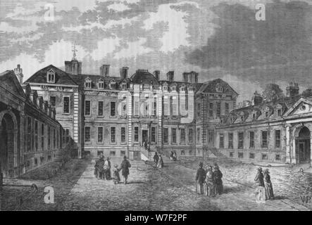 Innenhof des Montagu House, Great Russell Street, Bloomsbury, London, 1830 (1878). Künstler: unbekannt. Stockfoto