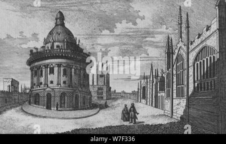 "St. Marien Kirche & Radcliffe Library in Oxford", c18th Jahrhundert. Künstler: unbekannt. Stockfoto