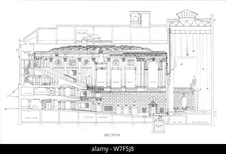 Abschnitt, der Eastman Theater, Rochester, New York, 1925. Künstler: unbekannt. Stockfoto