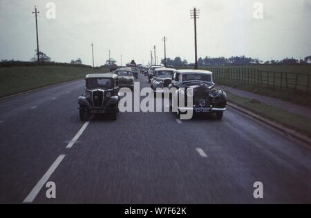 Silver Ghost Rolls Royce bei Rallye, Cheshire, England, c1960. Künstler: CM Dixon. Stockfoto