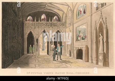"Dr Syntax Besuche Eaton Hall, Cheshire", 1820. Künstler: Thomas Rowlandson. Stockfoto