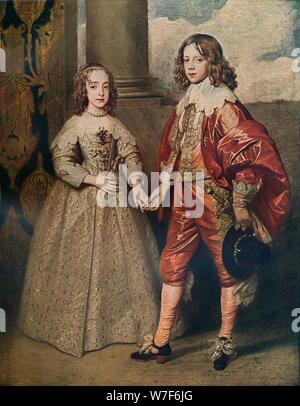 "William II, Prinz von Oranien und seine Braut, Mary Stuart", 1641 (c1927). Künstler: Anthony van Dyck. Stockfoto