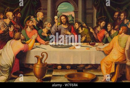 'La Sagrada Cena" (Das letzte Abendmahl), 1562, (c 1934). Schöpfer: Juan De Juanes. Stockfoto