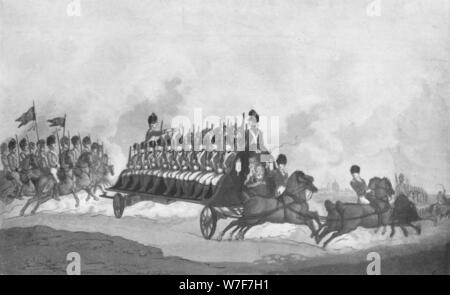 "Expedition oder militärische fliegen", c1780-1820, (1909). Künstler: Thomas Rowlandson. Stockfoto
