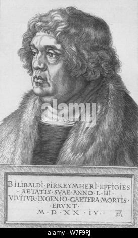 'Portrait of Pirkheimer', 1524, (1906). Künstler: Albrecht Dürer. Stockfoto