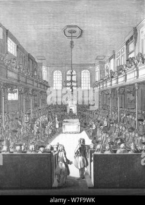 "House Of Commons in der Zeit von George II", 1845. Künstler: unbekannt. Stockfoto