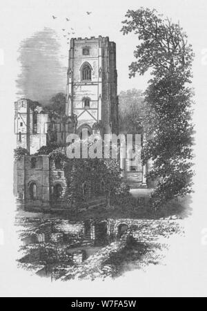 "Der Turm", Fountains Abbey, c1880, (1897). Künstler: Alexander Francis Lydon. Stockfoto