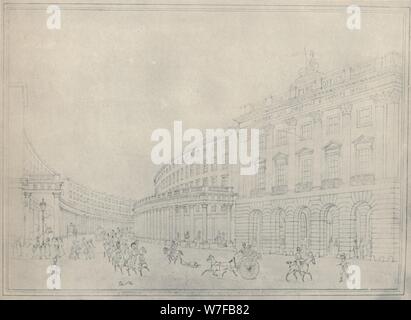 "Die Quadranten, Regent Street, 1822", (1920). Artist: Thomas Hosmer Shepherd. Stockfoto