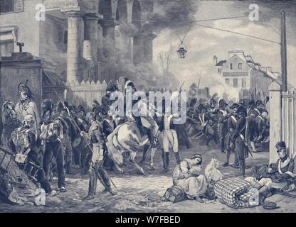 "Die Barrière de Clichy, oder die Verteidigung von Paris im Jahr 1814", (1896). Schöpfer: Peter Aitken. Stockfoto
