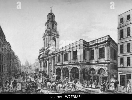 "Die zweite Royal Exchange, Südseite, 1788", (1928). Artist: Unbekannt. Stockfoto