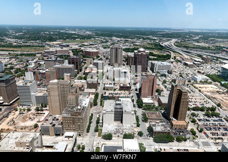 Luftbild 2014 in Houston, Texas Stockfoto